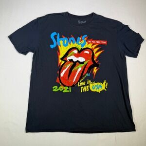 The Rolling Stones No Filter Tour 2021 Concert T Shirt Mens L Rock Band Tee‎
